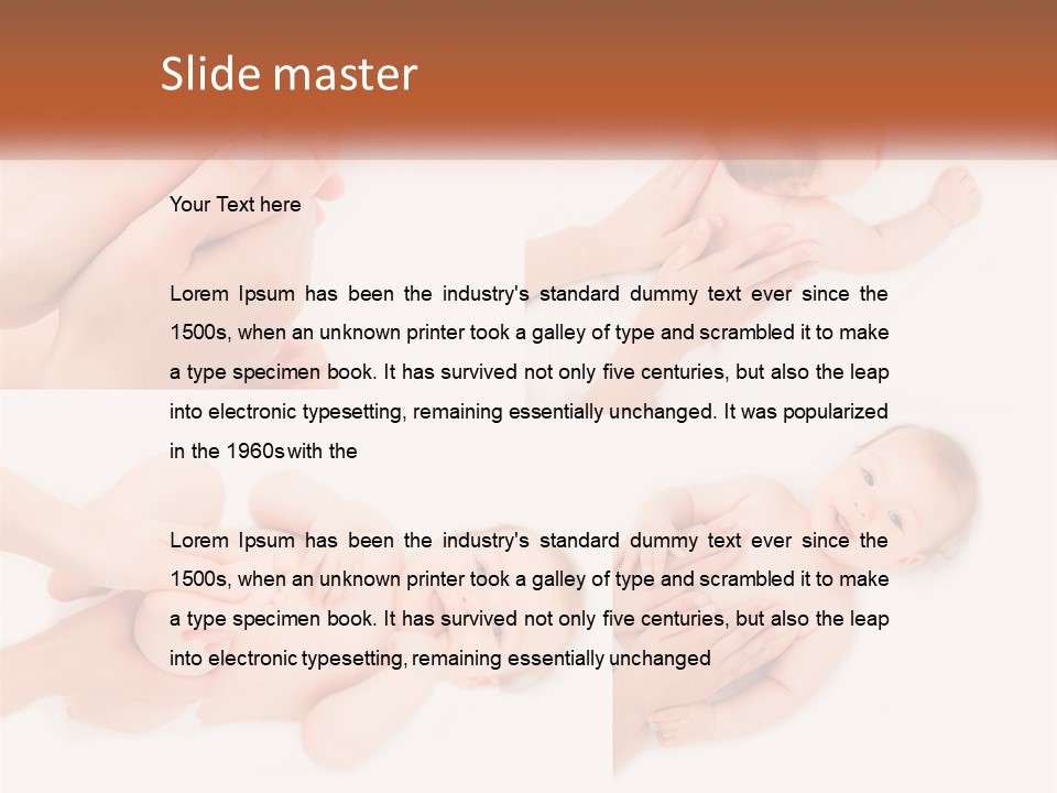 A Collage Of Photos Of A Baby Being Held By A Parent PowerPoint Template