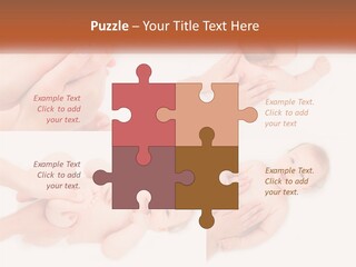 A Collage Of Photos Of A Baby Being Held By A Parent PowerPoint Template