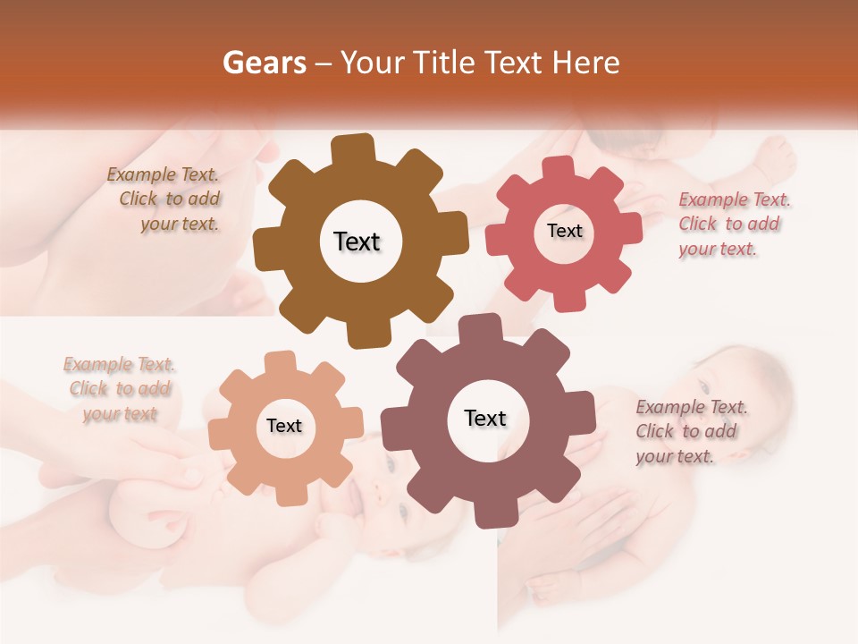 A Collage Of Photos Of A Baby Being Held By A Parent PowerPoint Template