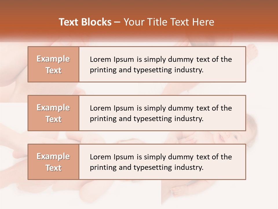 A Collage Of Photos Of A Baby Being Held By A Parent PowerPoint Template
