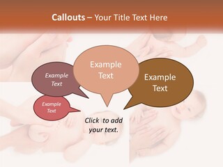 A Collage Of Photos Of A Baby Being Held By A Parent PowerPoint Template