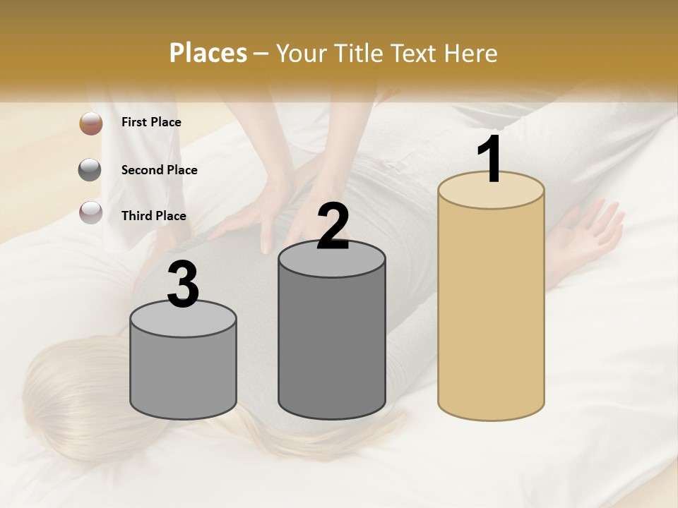 A Woman Laying On Top Of A Bed With A Man Standing Over Her PowerPoint Template