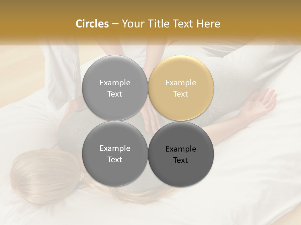 A Woman Laying On Top Of A Bed With A Man Standing Over Her PowerPoint Template