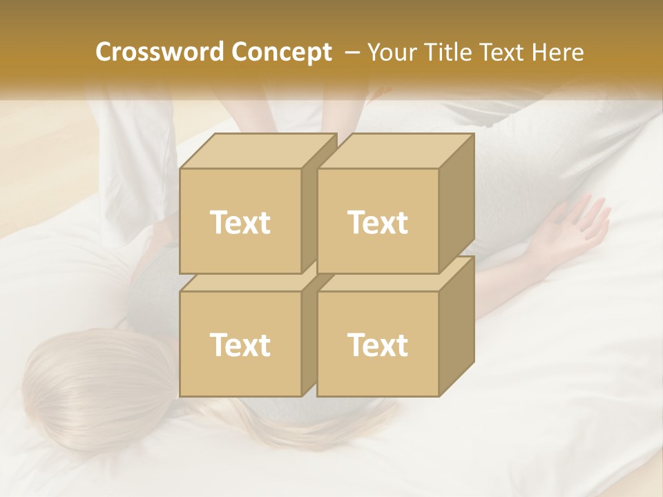 A Woman Laying On Top Of A Bed With A Man Standing Over Her PowerPoint Template