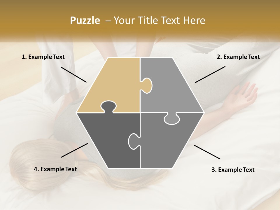 A Woman Laying On Top Of A Bed With A Man Standing Over Her PowerPoint Template
