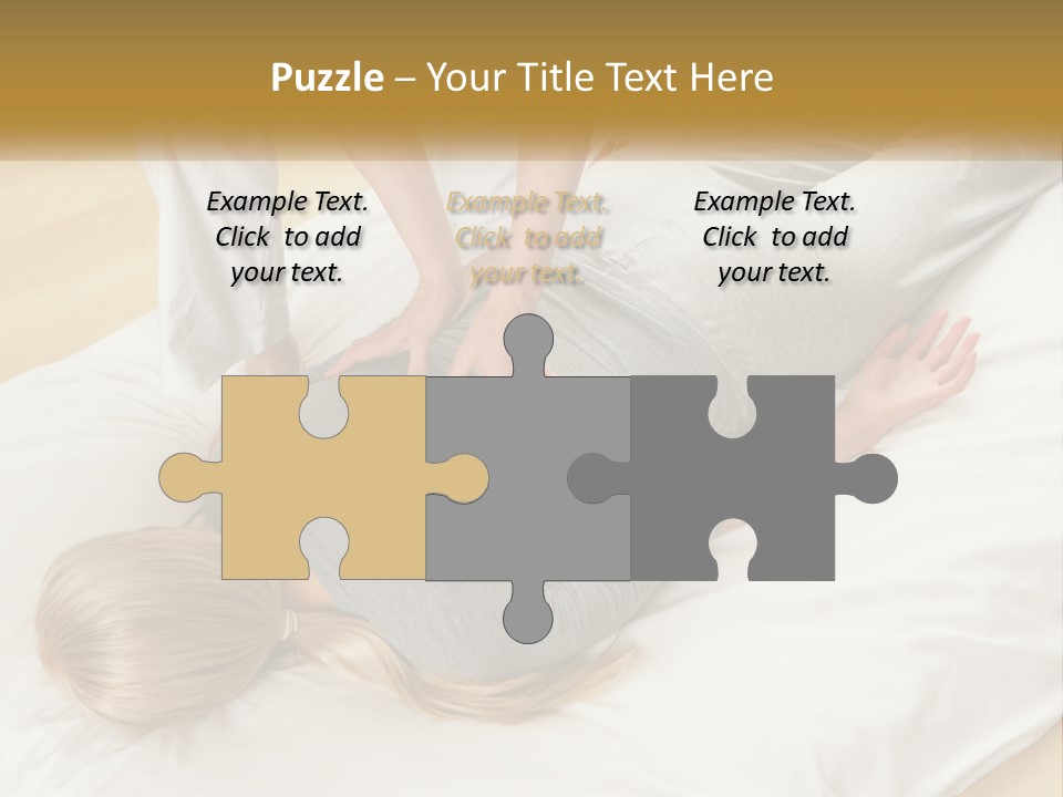 A Woman Laying On Top Of A Bed With A Man Standing Over Her PowerPoint Template