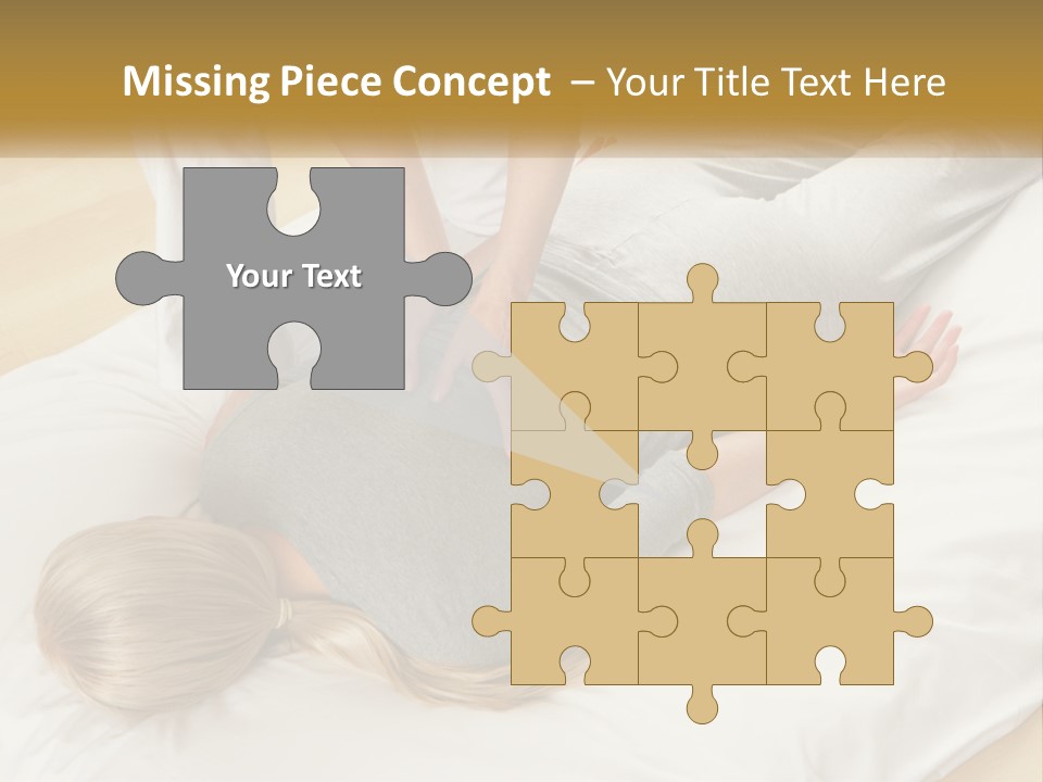 A Woman Laying On Top Of A Bed With A Man Standing Over Her PowerPoint Template