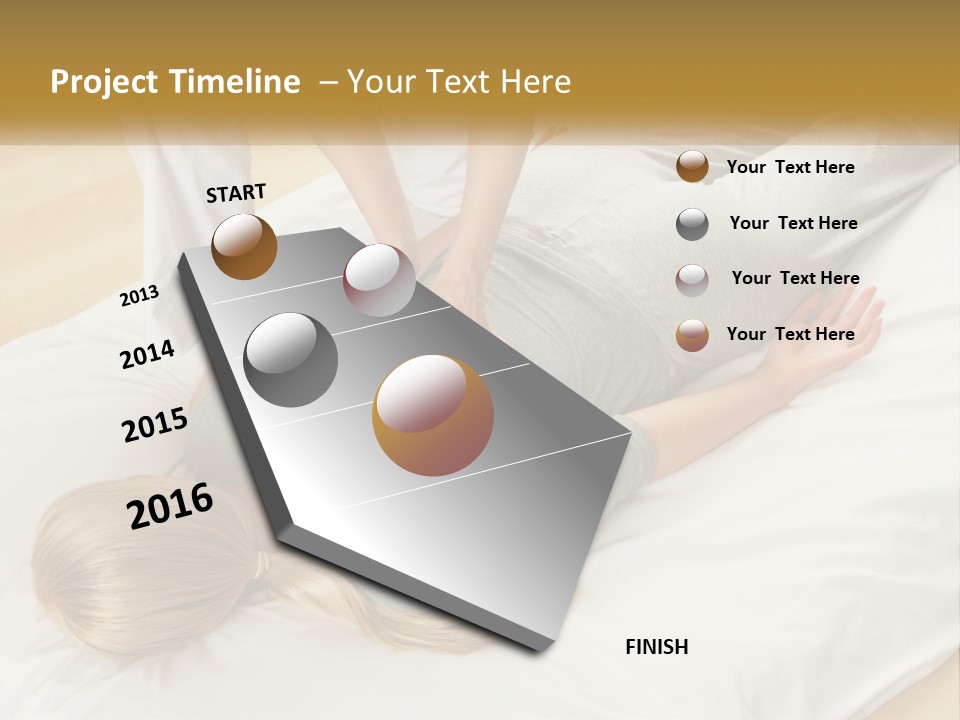 A Woman Laying On Top Of A Bed With A Man Standing Over Her PowerPoint Template