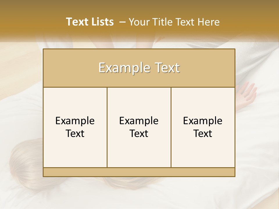 A Woman Laying On Top Of A Bed With A Man Standing Over Her PowerPoint Template