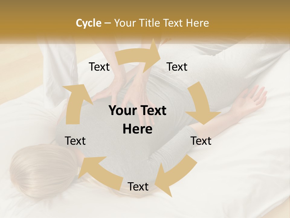 A Woman Laying On Top Of A Bed With A Man Standing Over Her PowerPoint Template