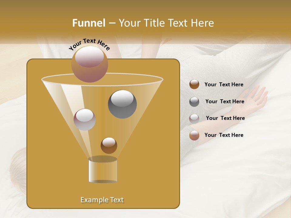 A Woman Laying On Top Of A Bed With A Man Standing Over Her PowerPoint Template