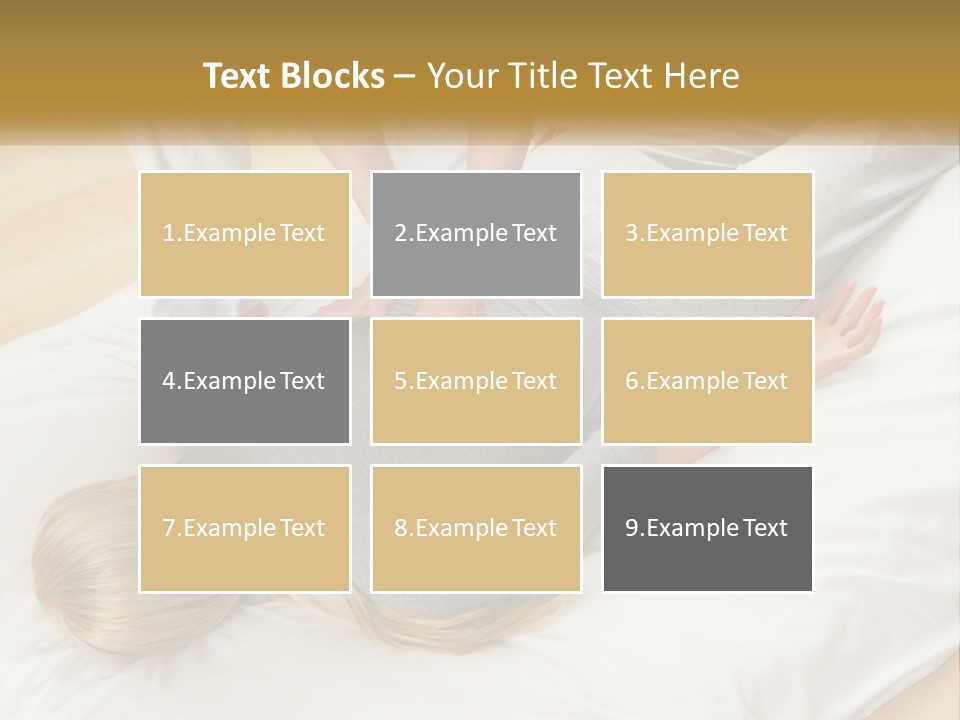 A Woman Laying On Top Of A Bed With A Man Standing Over Her PowerPoint Template