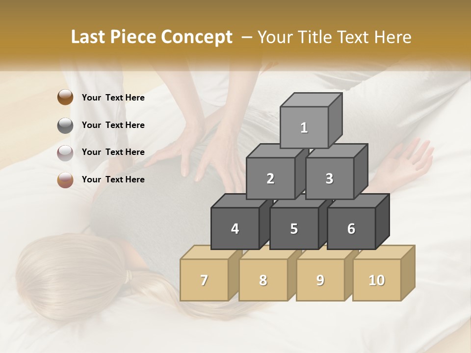 A Woman Laying On Top Of A Bed With A Man Standing Over Her PowerPoint Template