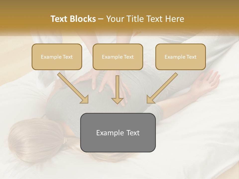 A Woman Laying On Top Of A Bed With A Man Standing Over Her PowerPoint Template
