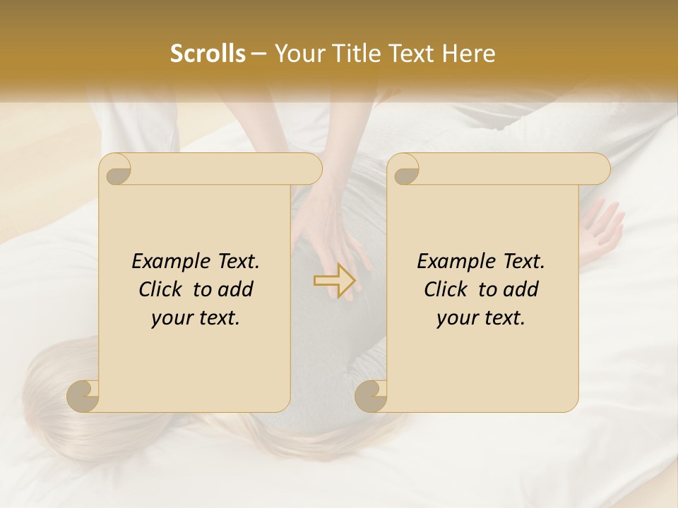 A Woman Laying On Top Of A Bed With A Man Standing Over Her PowerPoint Template