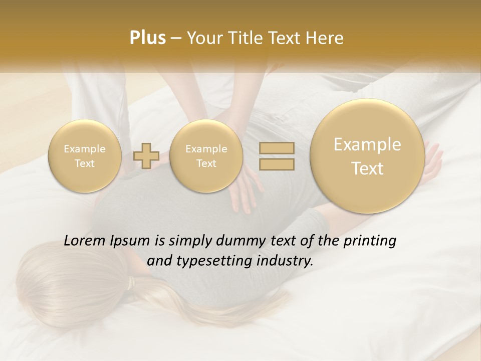 A Woman Laying On Top Of A Bed With A Man Standing Over Her PowerPoint Template