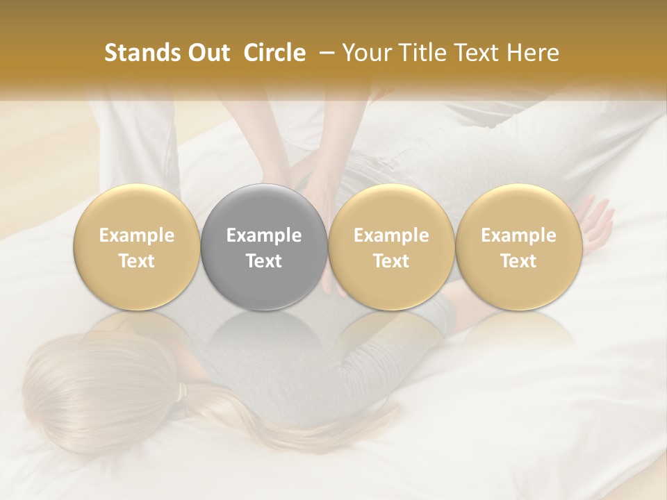 A Woman Laying On Top Of A Bed With A Man Standing Over Her PowerPoint Template