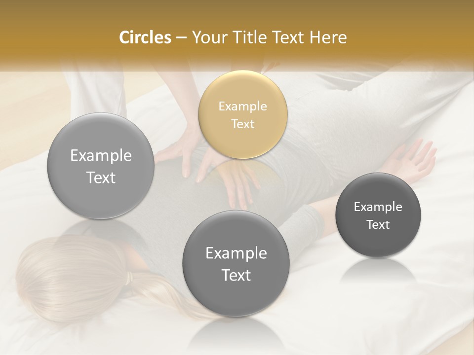 A Woman Laying On Top Of A Bed With A Man Standing Over Her PowerPoint Template