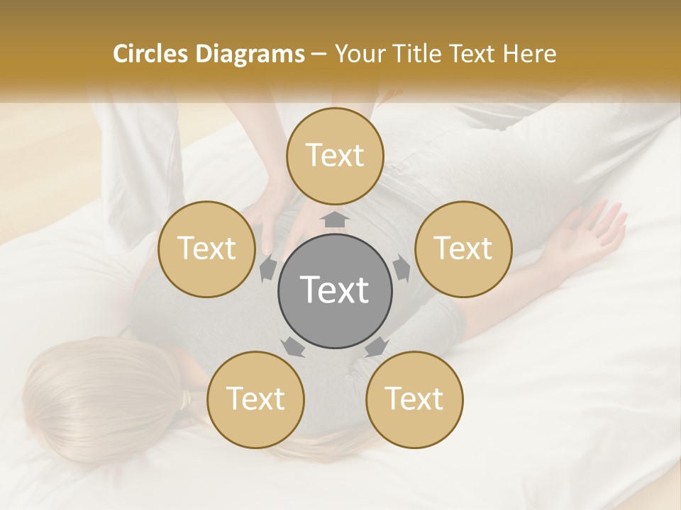 A Woman Laying On Top Of A Bed With A Man Standing Over Her PowerPoint Template