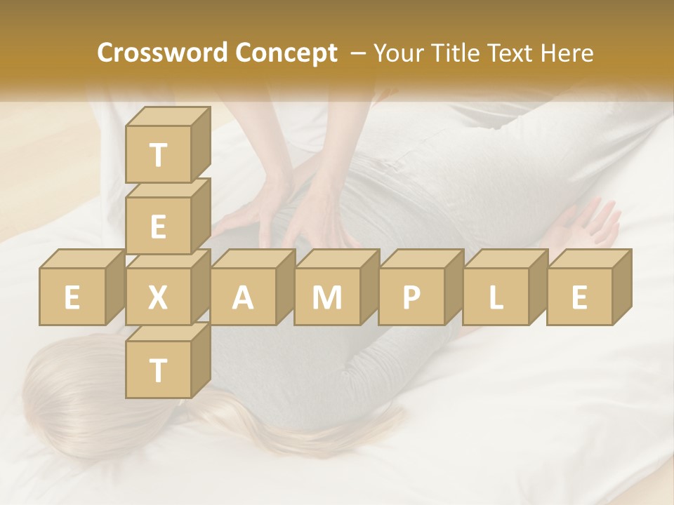 A Woman Laying On Top Of A Bed With A Man Standing Over Her PowerPoint Template