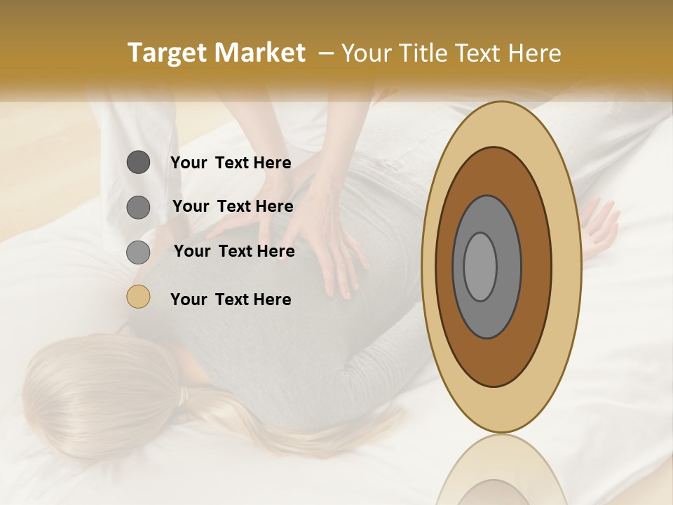 A Woman Laying On Top Of A Bed With A Man Standing Over Her PowerPoint Template