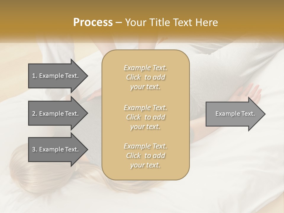 A Woman Laying On Top Of A Bed With A Man Standing Over Her PowerPoint Template