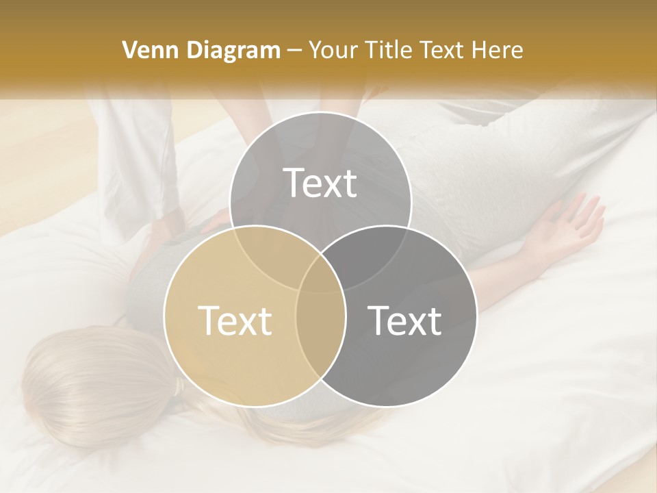 A Woman Laying On Top Of A Bed With A Man Standing Over Her PowerPoint Template