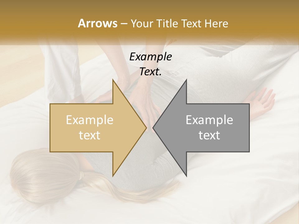 A Woman Laying On Top Of A Bed With A Man Standing Over Her PowerPoint Template