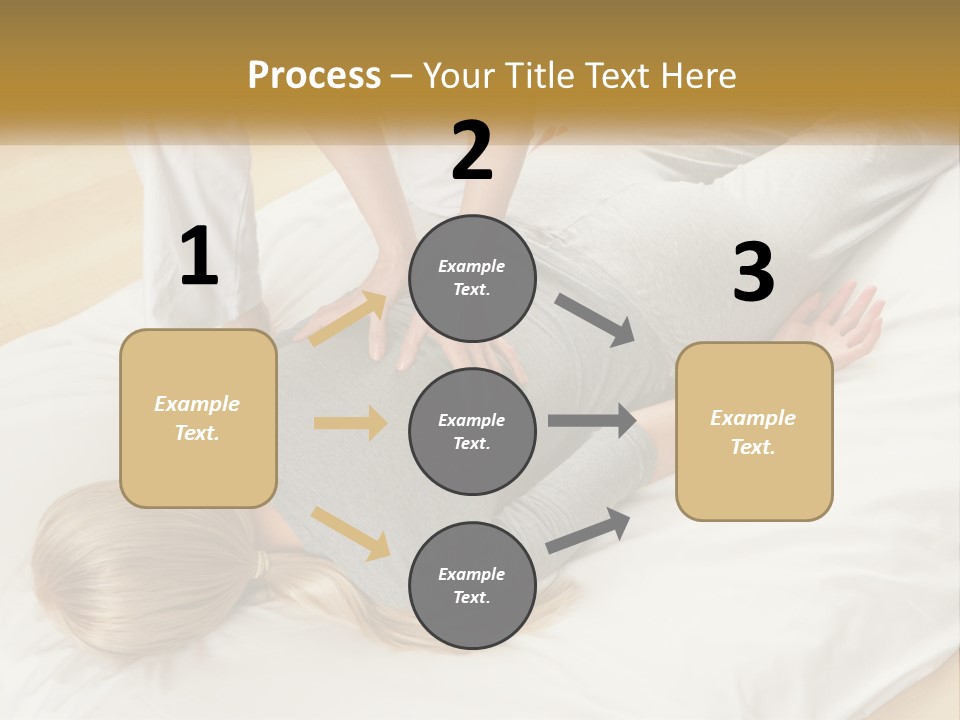 A Woman Laying On Top Of A Bed With A Man Standing Over Her PowerPoint Template
