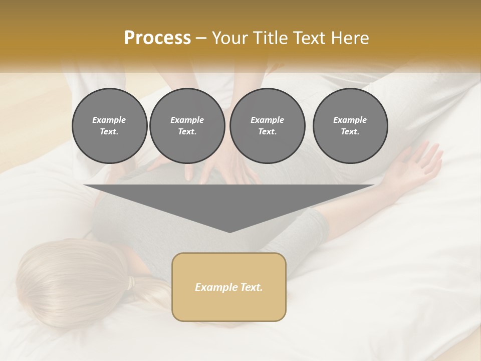 A Woman Laying On Top Of A Bed With A Man Standing Over Her PowerPoint Template