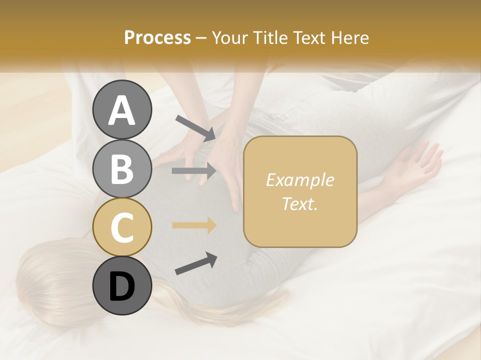 A Woman Laying On Top Of A Bed With A Man Standing Over Her PowerPoint Template