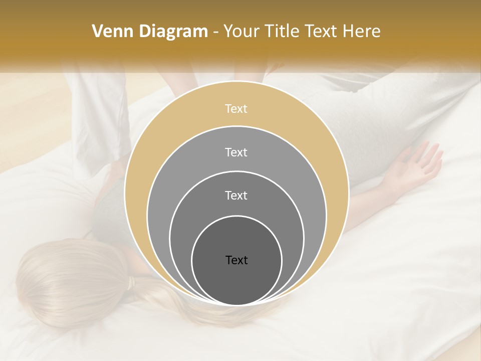 A Woman Laying On Top Of A Bed With A Man Standing Over Her PowerPoint Template