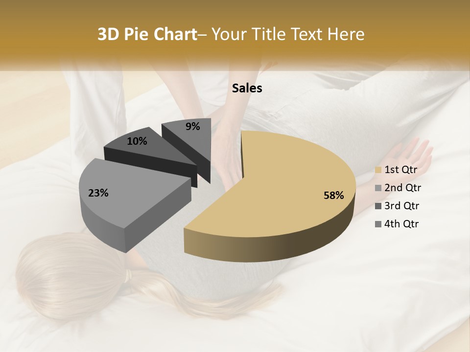 A Woman Laying On Top Of A Bed With A Man Standing Over Her PowerPoint Template