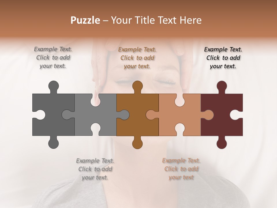 A Woman Getting Her Head Massage From A Massager PowerPoint Template