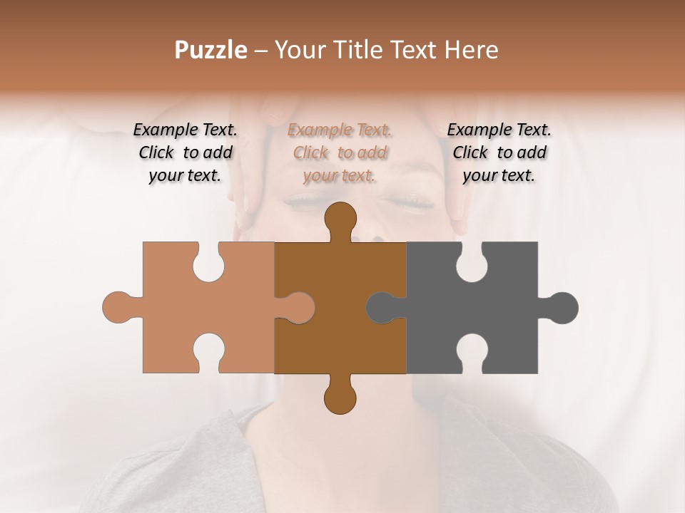 A Woman Getting Her Head Massage From A Massager PowerPoint Template