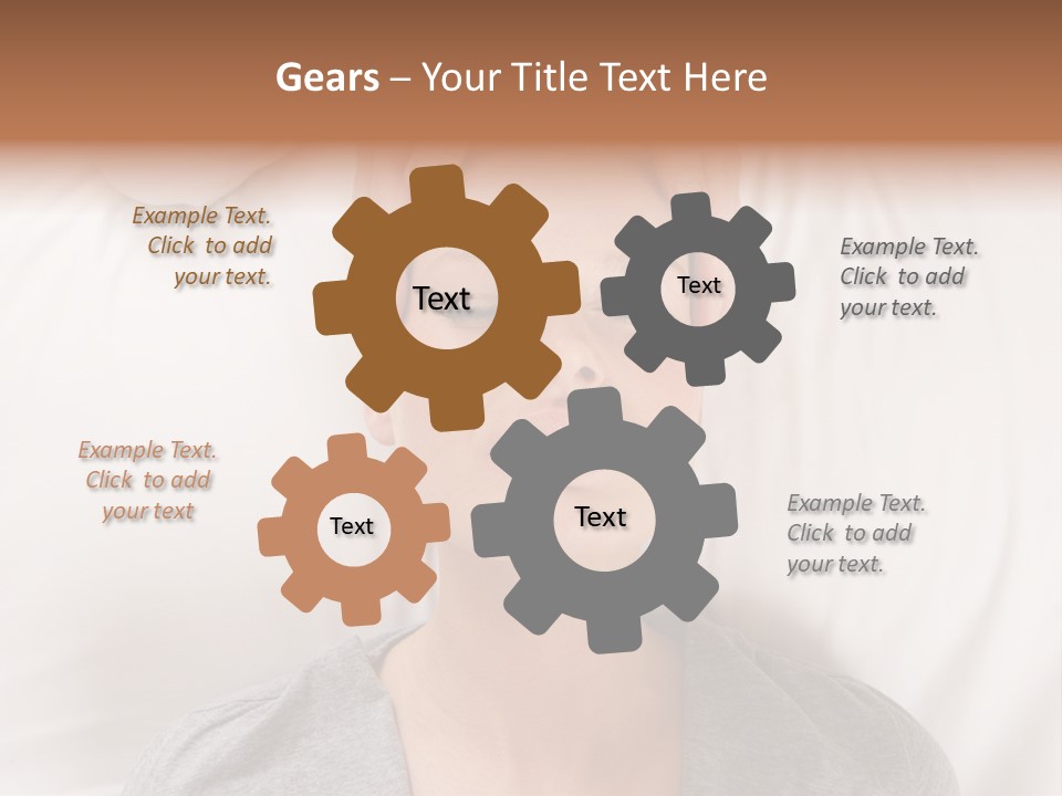 A Woman Getting Her Head Massage From A Massager PowerPoint Template