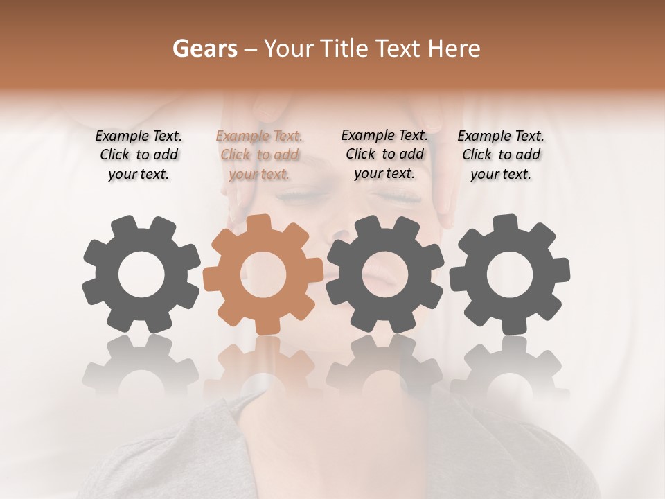 A Woman Getting Her Head Massage From A Massager PowerPoint Template