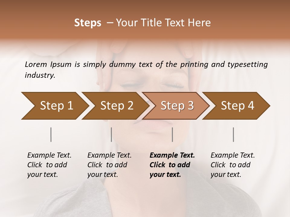 A Woman Getting Her Head Massage From A Massager PowerPoint Template