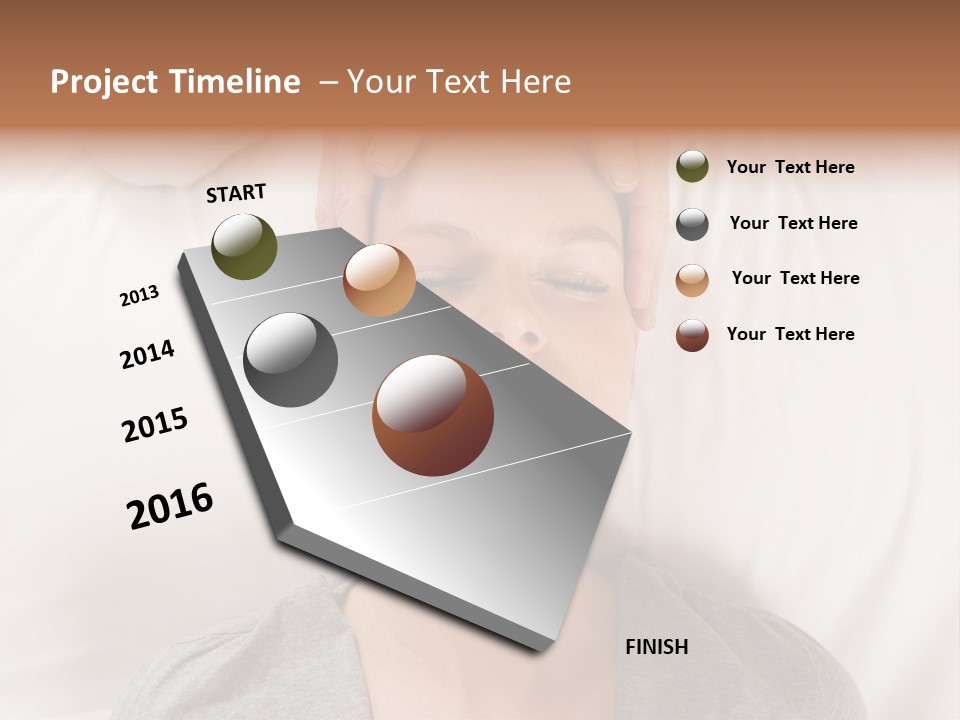 A Woman Getting Her Head Massage From A Massager PowerPoint Template