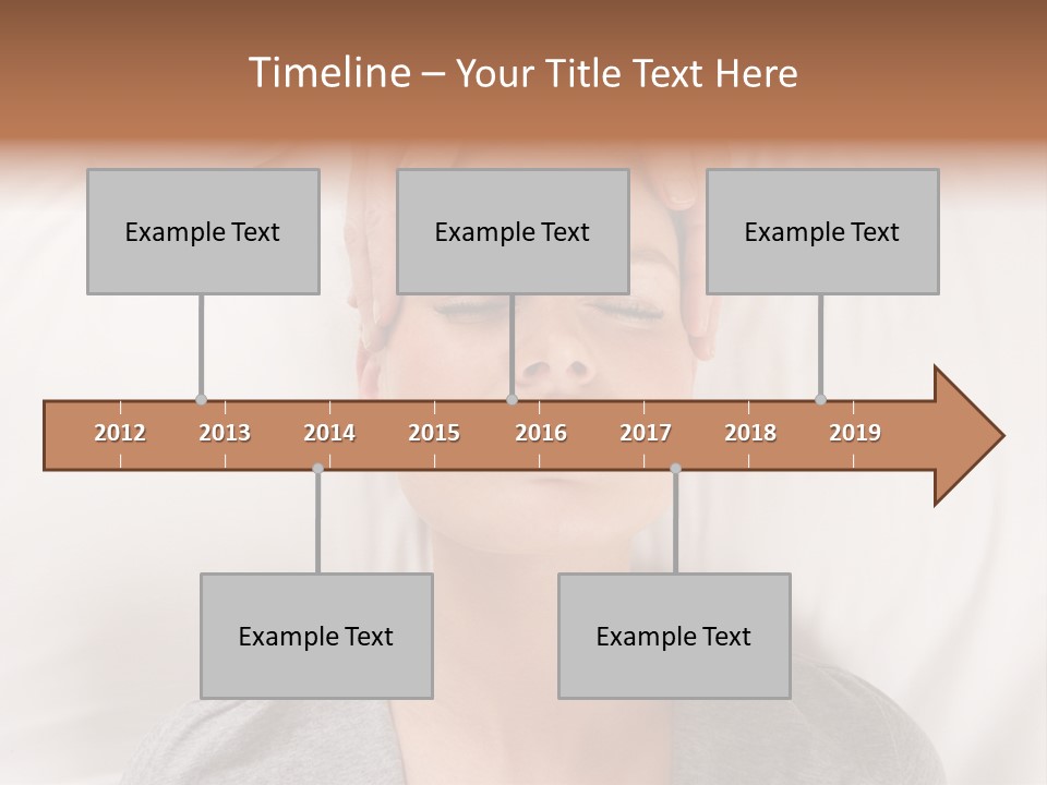 A Woman Getting Her Head Massage From A Massager PowerPoint Template