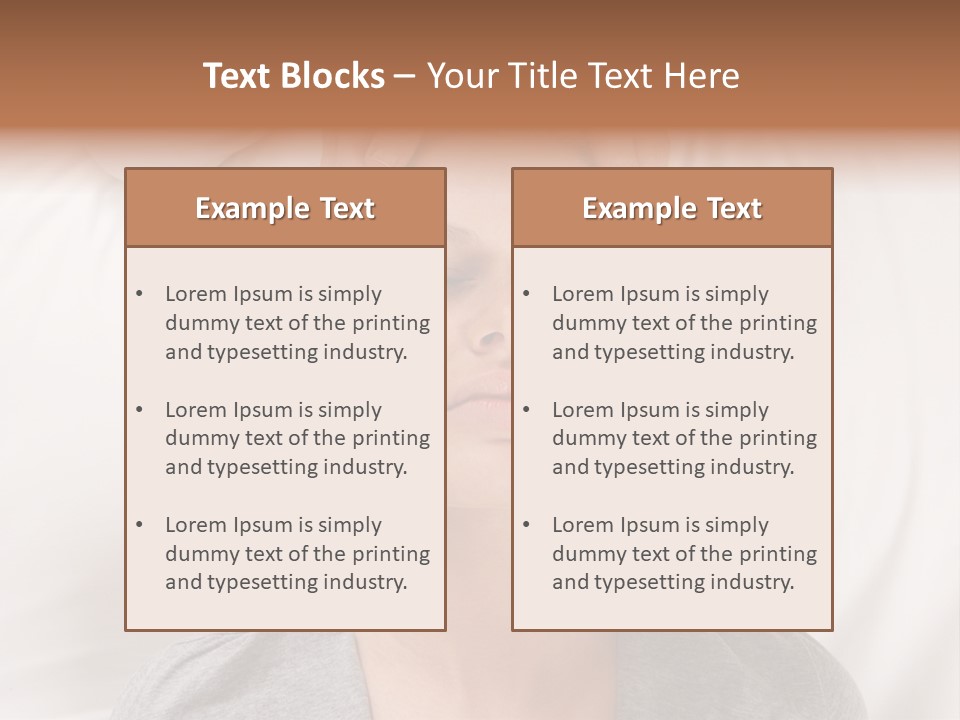 A Woman Getting Her Head Massage From A Massager PowerPoint Template