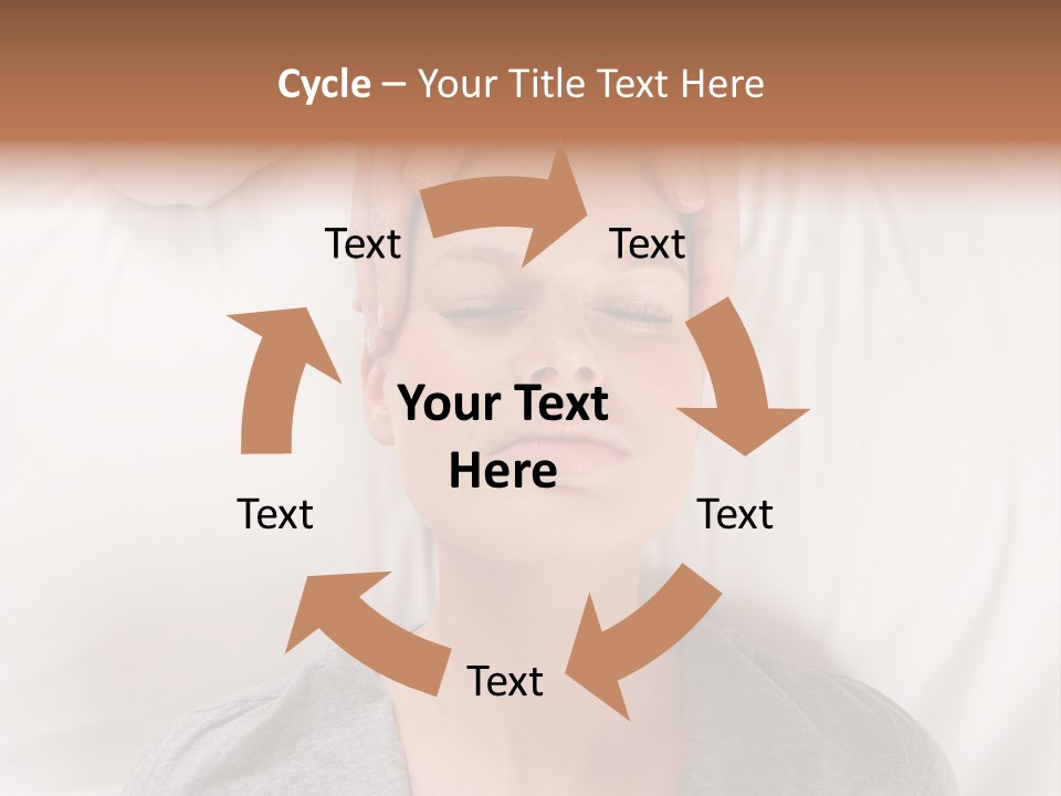 A Woman Getting Her Head Massage From A Massager PowerPoint Template