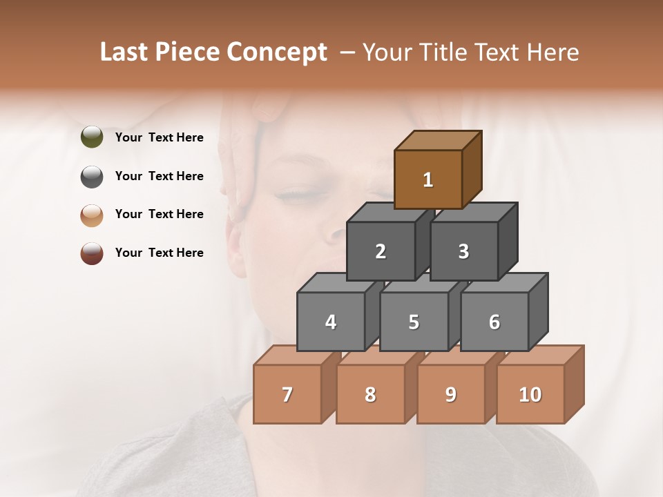 A Woman Getting Her Head Massage From A Massager PowerPoint Template