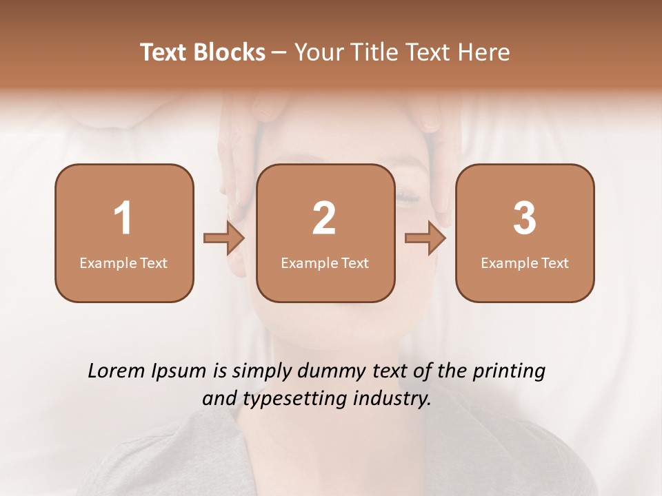 A Woman Getting Her Head Massage From A Massager PowerPoint Template