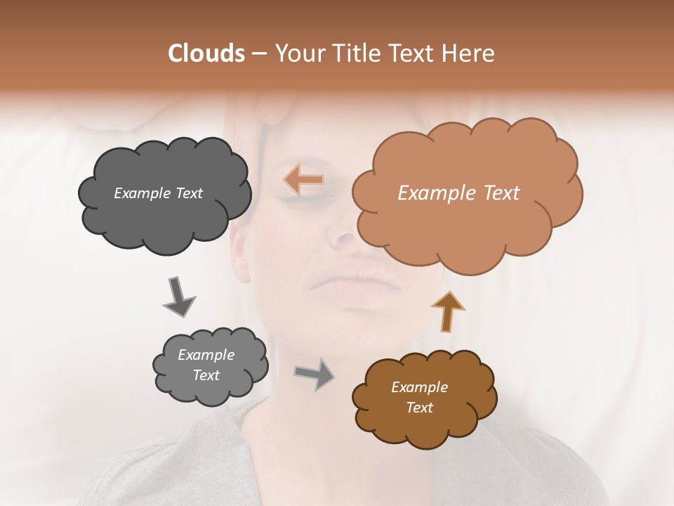 A Woman Getting Her Head Massage From A Massager PowerPoint Template