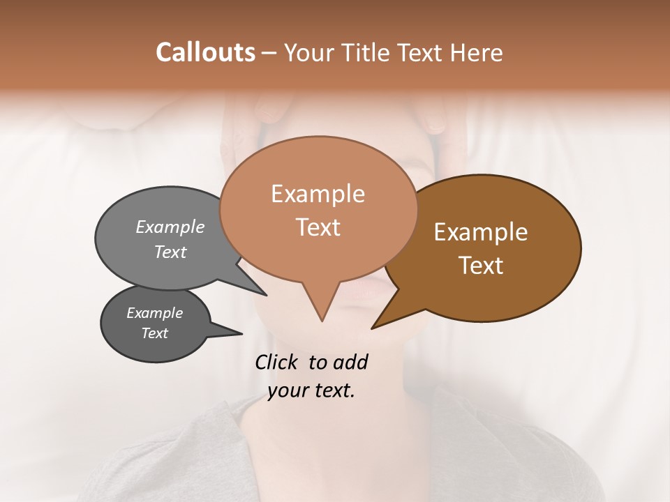 A Woman Getting Her Head Massage From A Massager PowerPoint Template