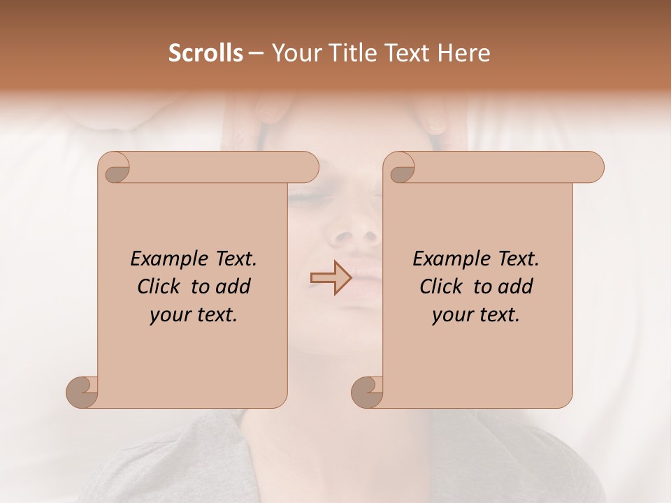 A Woman Getting Her Head Massage From A Massager PowerPoint Template