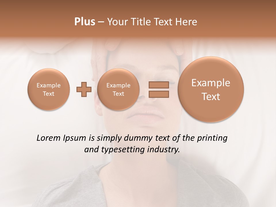 A Woman Getting Her Head Massage From A Massager PowerPoint Template