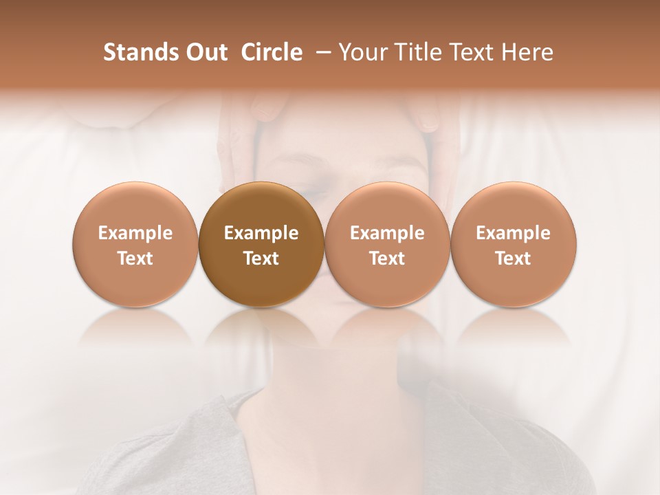 A Woman Getting Her Head Massage From A Massager PowerPoint Template