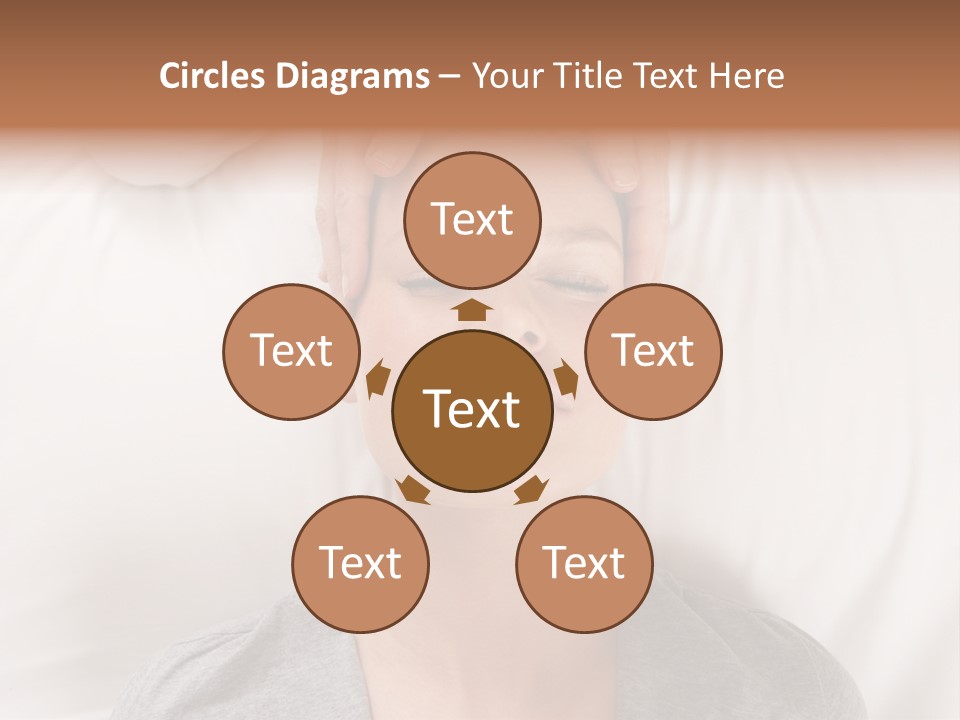 A Woman Getting Her Head Massage From A Massager PowerPoint Template